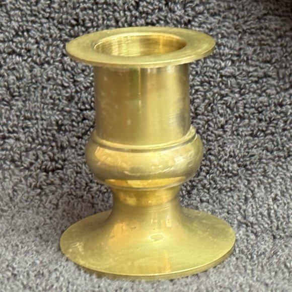 One Vintage Solid Brass Candlestick 2" tall Price Products Bellmawr NJ - Picture 1 of 6